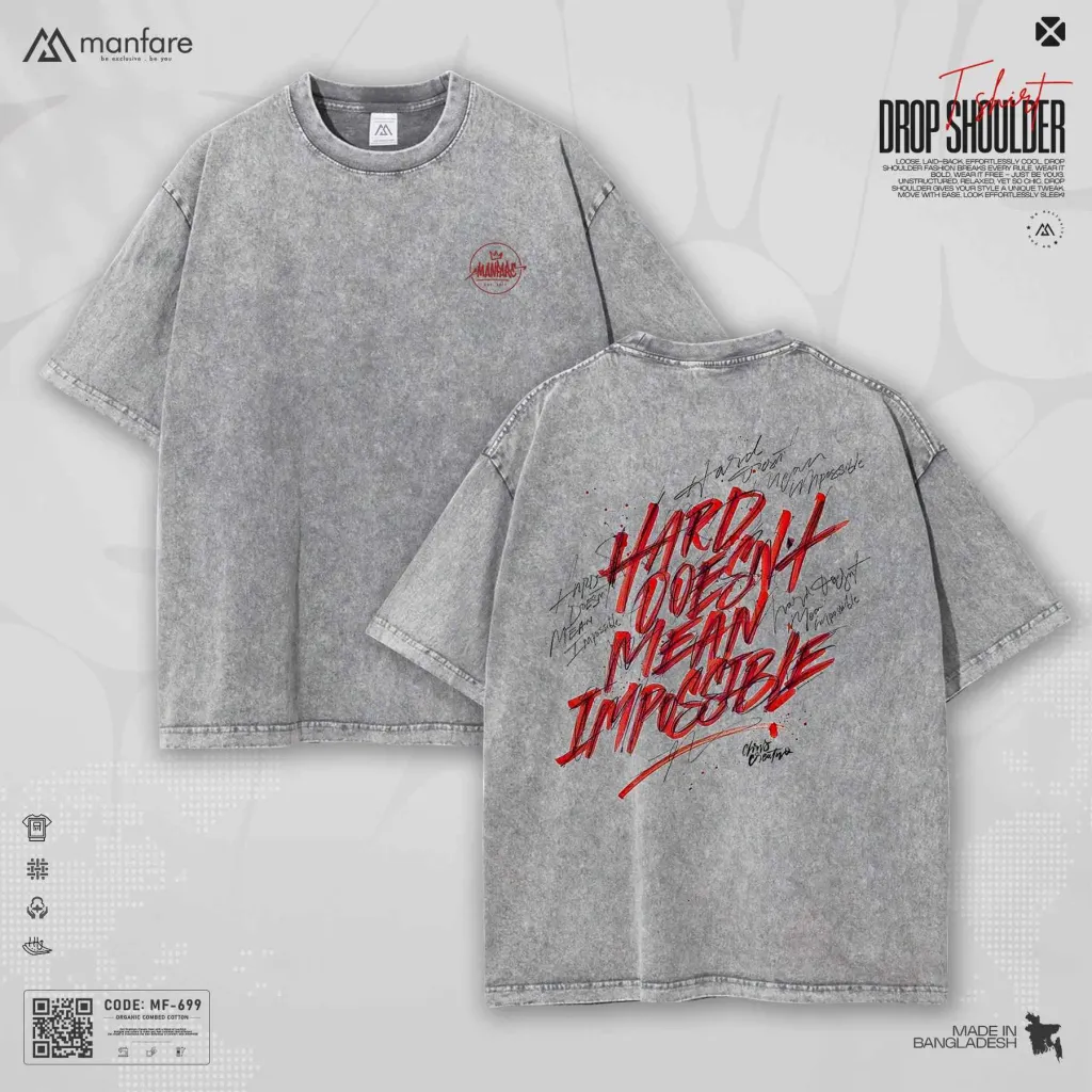 Acid Wash - Most Trendy Drop Shoulder T Shirt | MF-699