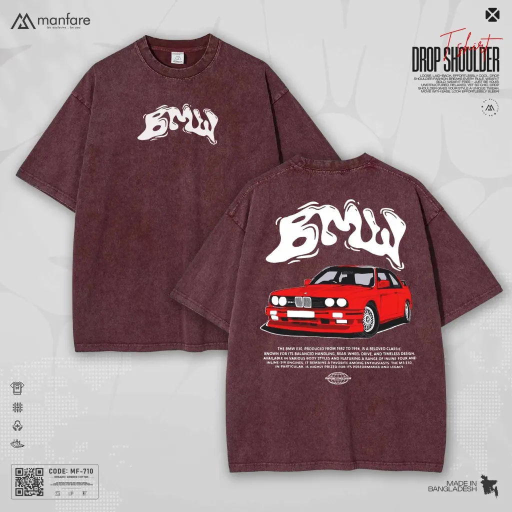 Acid Wash - Most Trendy Drop Shoulder T Shirt | MF-710
