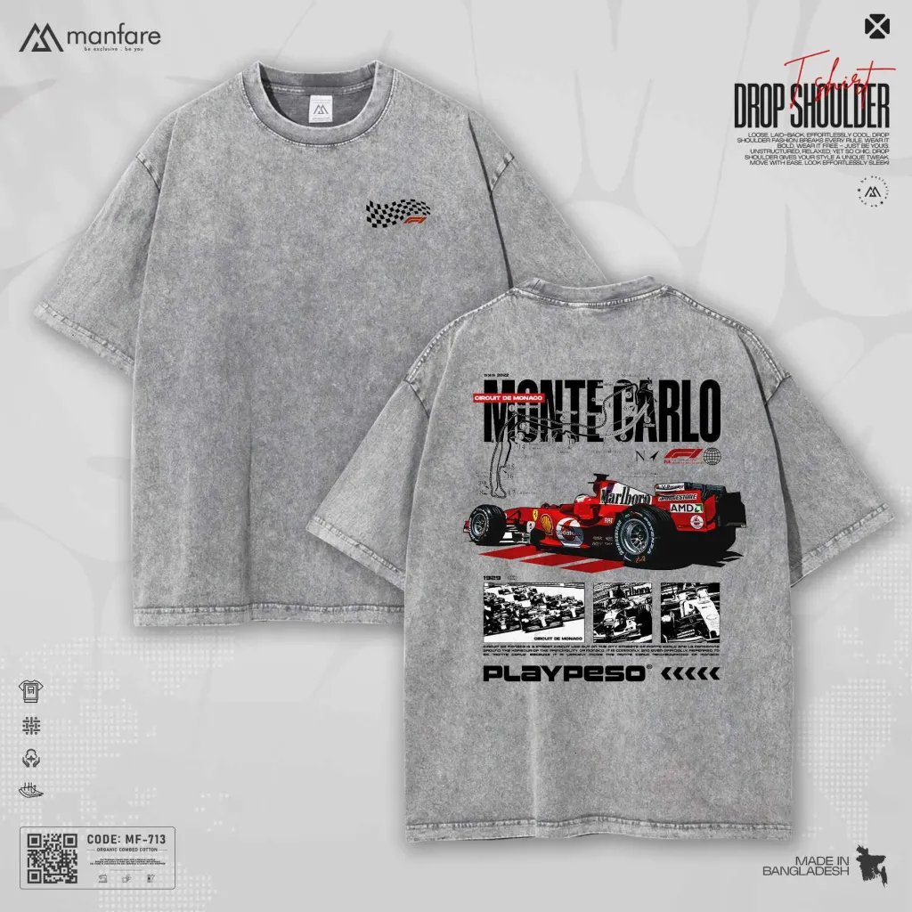 Acid Wash - Most Trendy Drop Shoulder T Shirt | MF-713
