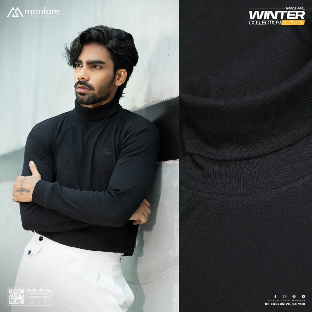 Turtle Neck Premium Rib Fabrics Sweater For Men | MF-616