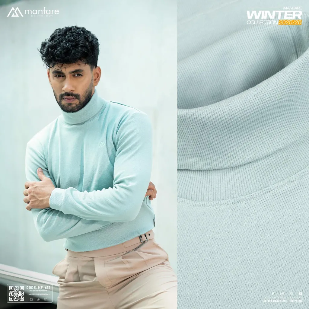 Turtle Neck Premium Rib Fabrics Sweater For Men | MF-612
