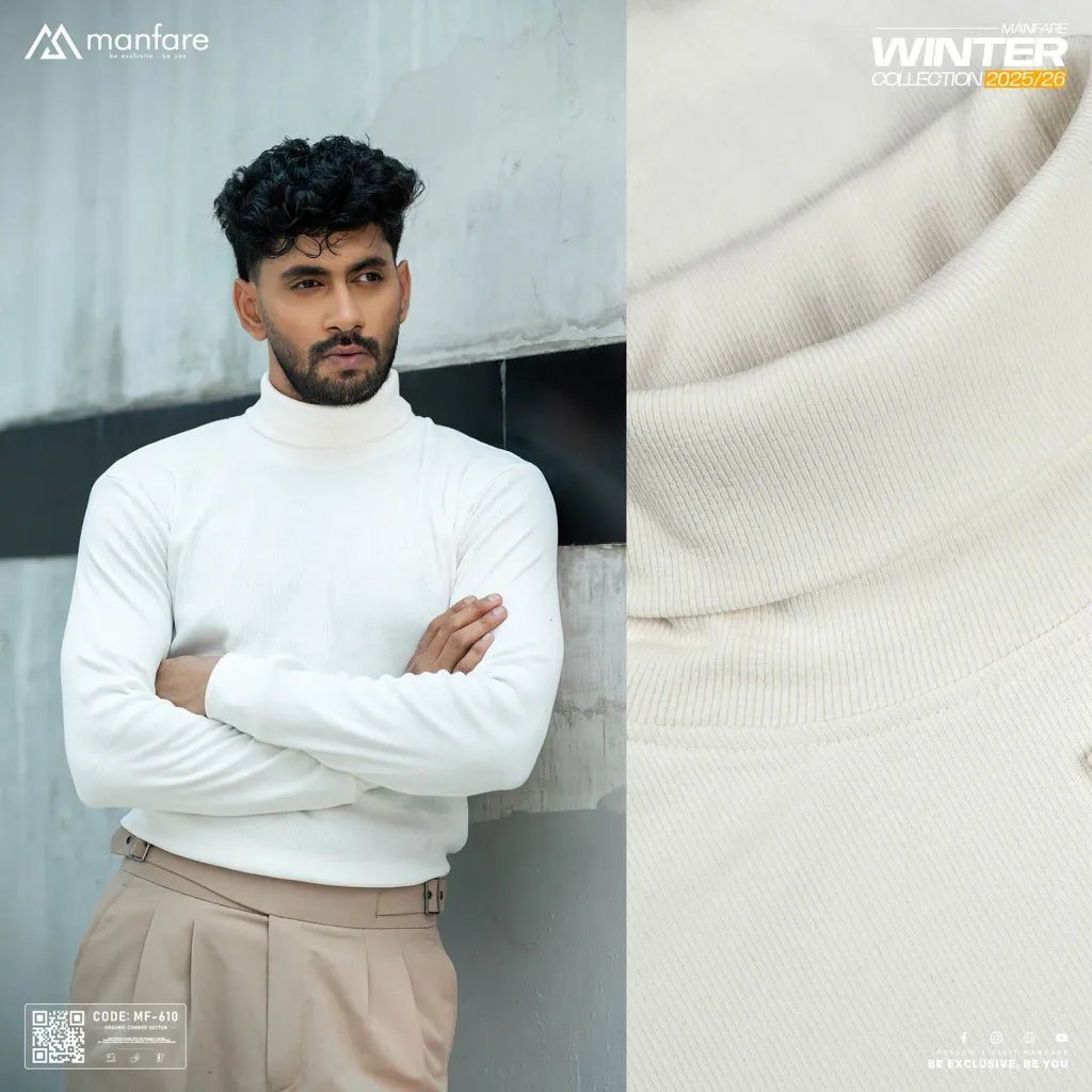 Turtle Neck Premium Rib Fabrics Sweater For Men | MF-610