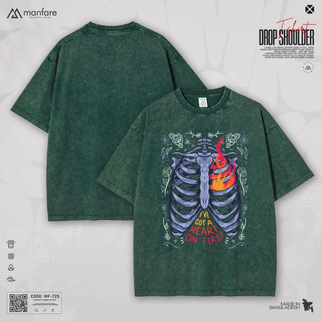 Acid Wash - Most Trendy Drop Shoulder T Shirt | MF-725