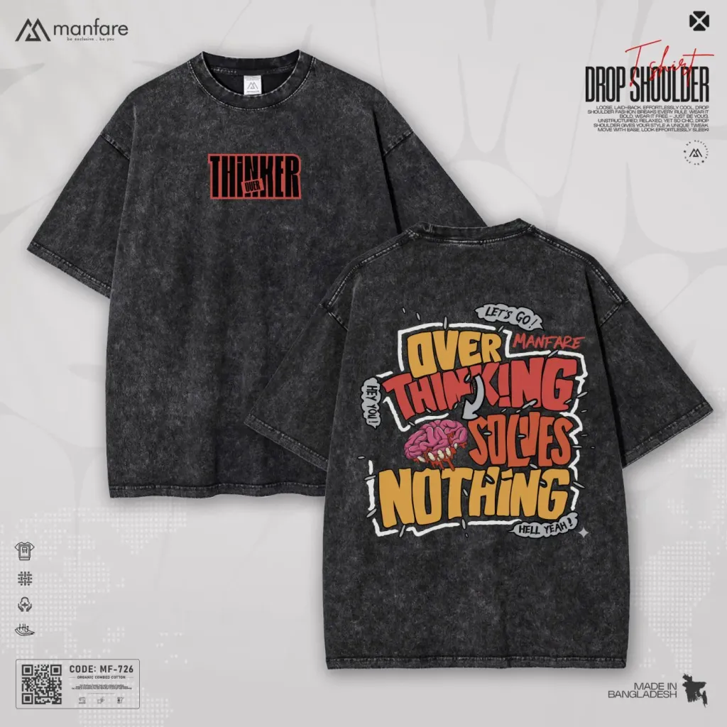 Acid Wash - Most Trendy Drop Shoulder T Shirt | MF-726