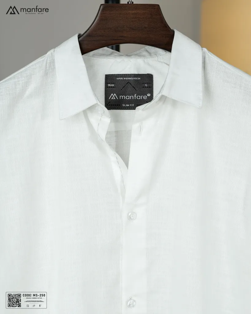 Premium Remi Cotton Shirt | White | MS-250