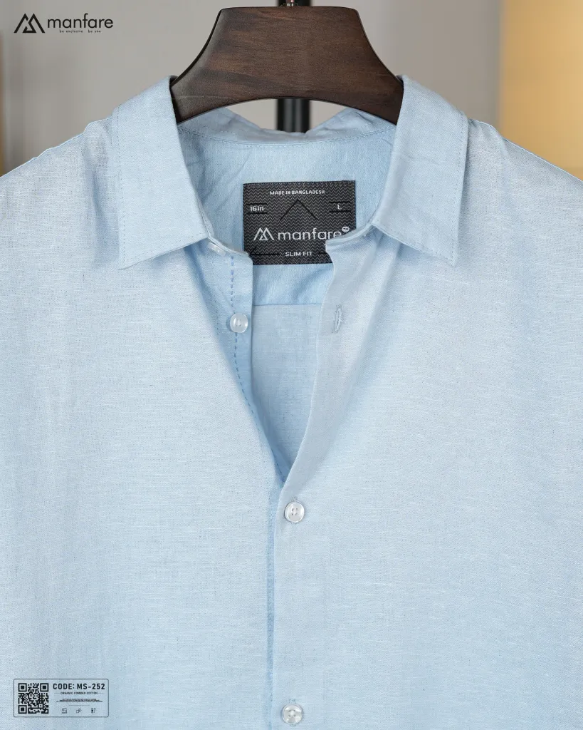 Premium Remi Cotton Shirt | Sky Blue | MS-252