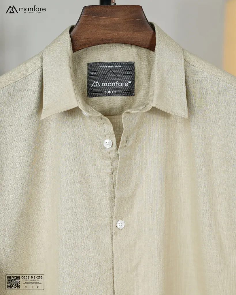 Premium Remi Cotton Shirt | Cream | MS-255