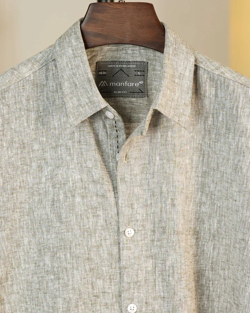 Premium Remi Cotton Shirt -Grey | MS-299