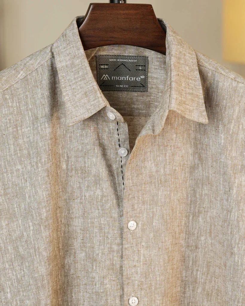 Premium Remi Cotton Shirt - Coffee Grey | MS-302