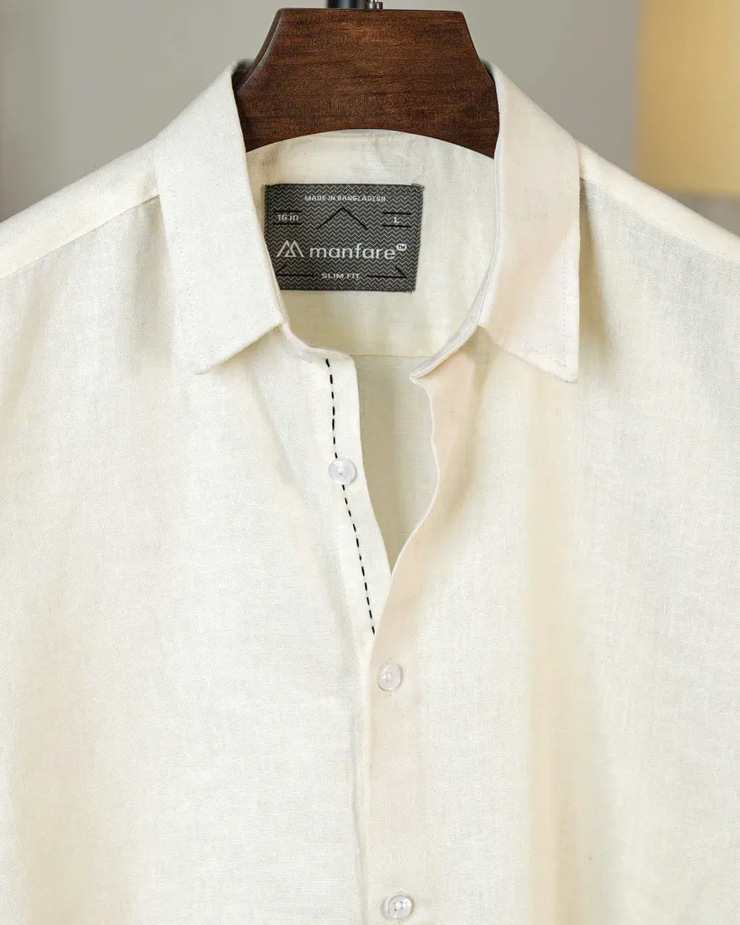 Premium Remi Cotton Shirt - White | MS-303