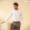 Premium Formal Solid Shirt For Men |White | MS-77