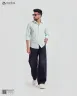Aqua Mist and White Old Money Striped Shirt | MS-275