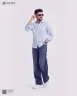 Sky Blue and White Old Money Striped Shirt | MS-271
