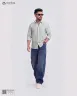 Grey and White Old Money Striped Shirt | MS-263