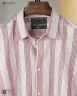 Rosy Brown and White Old Money Striped Shirt | MS-261