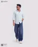 Sky blue and White Old Money Striped Shirt | MS-259