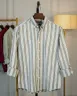 Mint Grey and White Old Money Striped Shirt | MS-284