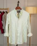 Mint and white Old Money Striped Shirt | MS-285