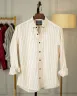 White Old Money Striped Shirt | MS-289