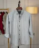 Grey and white Old Money Striped Shirt | MS-290