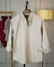 Dark beige Old Money Striped Shirt | MS-291