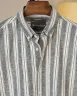 Grey and White Old Money Striped Shirt | MS-295