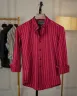 Maroon Old Money Striped Shirt | MS-297