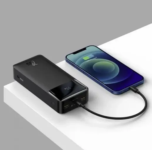 Baseus Bipow Digital Display 15W Power Bank 30000mAh - Black