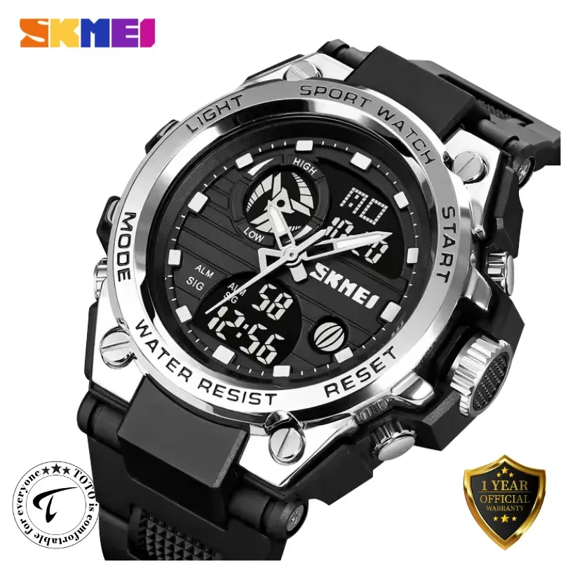 SKMEI 2031 Dual Display Military Grade Sports Wrist Watch for Men