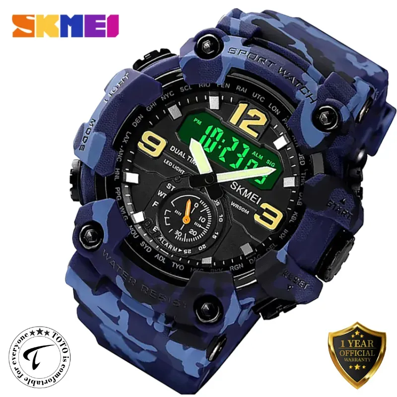 SKMEI 1637 Duel Display Military Sports Wrist Watch for Men