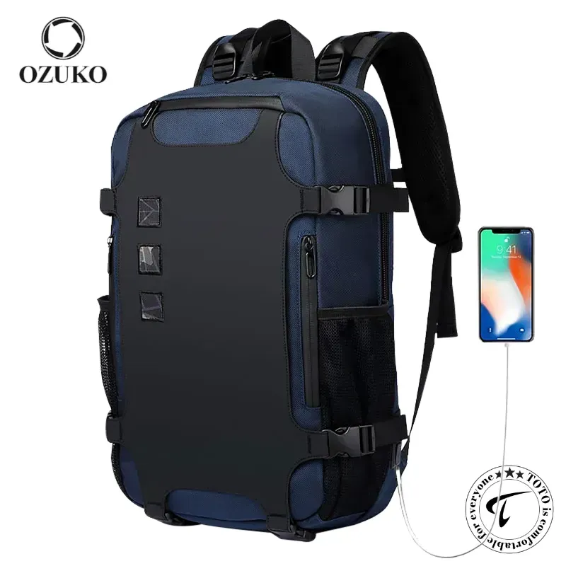OZUKO 9388 USB Charging Laptop Backpack for Unisex