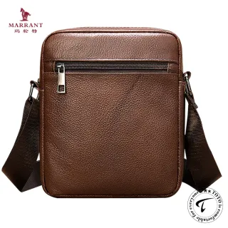 MARRANT Cowhide Leather Crossbody Messenger Bag for Unisex