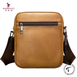 MARRANT Cowhide Leather Crossbody Messenger Bag for Unisex