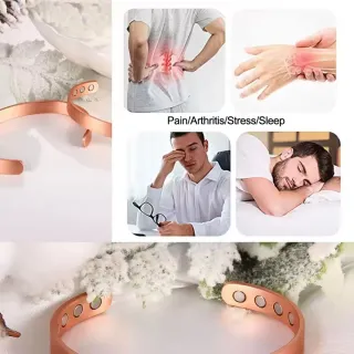 BioMagnetic CBG247AS Pure Copper Natural Healing Bracelet for Joint Pain, Arthritis Relief & Wellness
