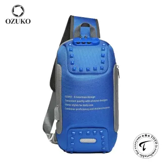 OZUKO 9283 USB Charging Anti-theft Multifunctional Crossbody Chest Bag for Unisex