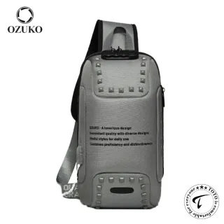 OZUKO 9283 USB Charging Anti-theft Multifunctional Crossbody Chest Bag for Unisex