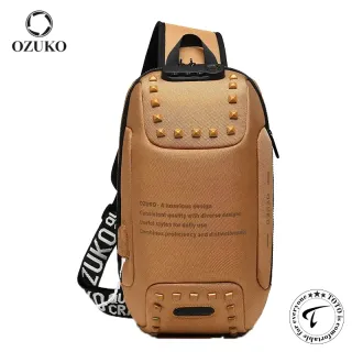 OZUKO 9283 USB Charging Anti-theft Multifunctional Crossbody Chest Bag for Unisex
