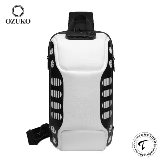 OZUKO 9339 USB Charging Anti-theft Multifunctional Crossbody Chest Bag for Unisex