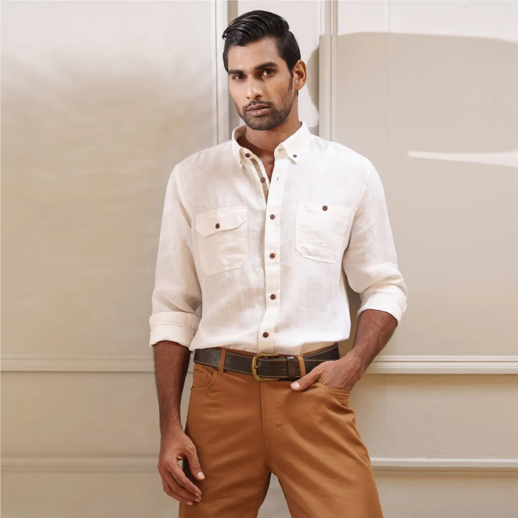 Snow White Linen Adventure Shirt