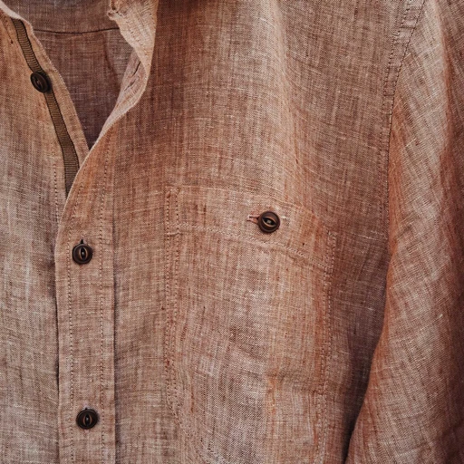 Peach Brown Premium Linen Adventure Shirt