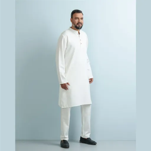 Snow White Premium Bamboo Cotton Panjabi