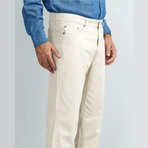 Stone Non-Stretch Cotton Twill Jeans