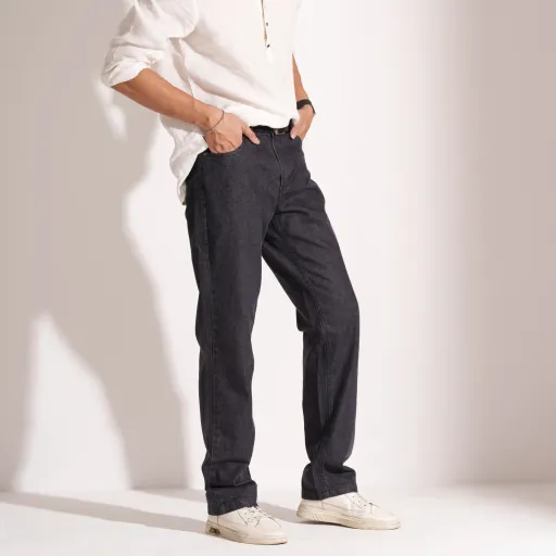 Ash Straight Fit Cotton Denim Jeans - 12 oz