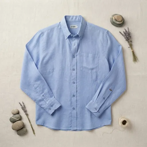 Light Sky Premium Linen Long Sleeve Alpha Shirt