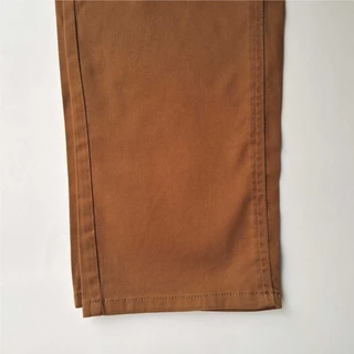 Caramel Brown Straight Fit Twill Pants