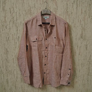 Peach Brown Premium Linen Adventure Shirt