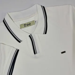 Serene White Short Sleeve Open Rib-placket Polo Shirt