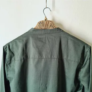 Olive Gray Premium Cotton Henley Shirt