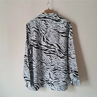 Bengal Tiger Print Premium Linen Henley Shirt