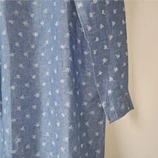 Sky Blue Print Premium Linen Panjabi